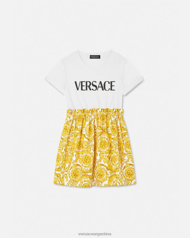 niños Versace imprimir vestido estilo camiseta barroco ropa 4F6041984