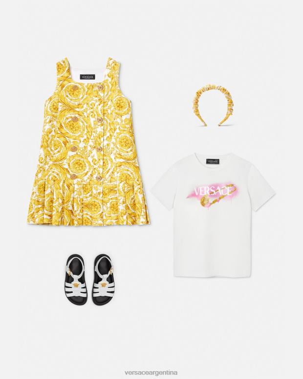 niños Versace imprimir vestido recto con medusa barroco ropa 4F6041981