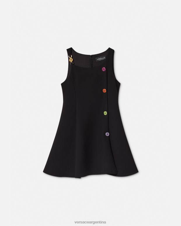 niños Versace negro vestido de medusa ropa 4F6042000