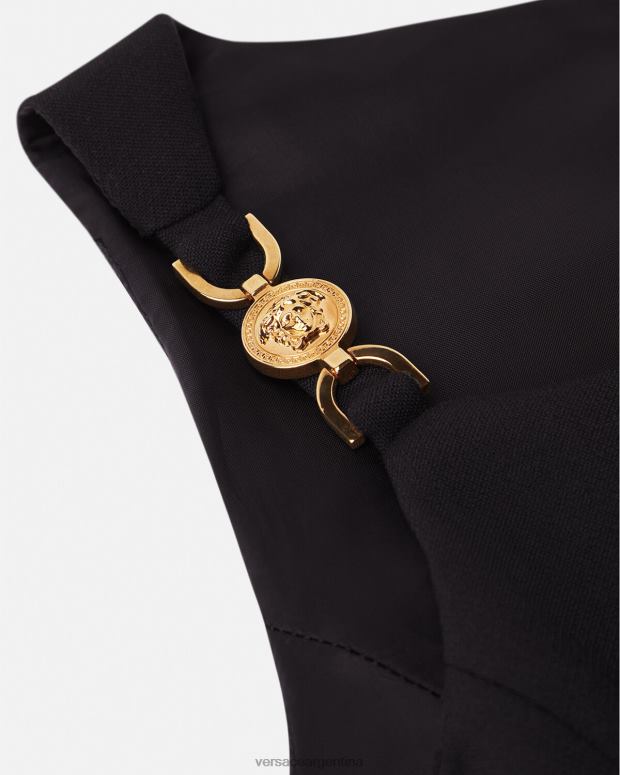 niños Versace negro vestido de medusa ropa 4F6042000