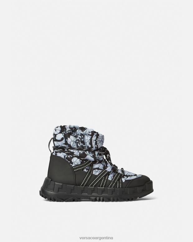 niños Versace blanco negro botas de nieve con silueta barroca zapato 4F6042034