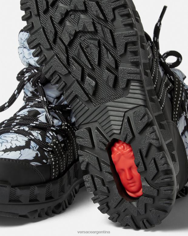 niños Versace blanco negro botas de nieve con silueta barroca zapato 4F6042034