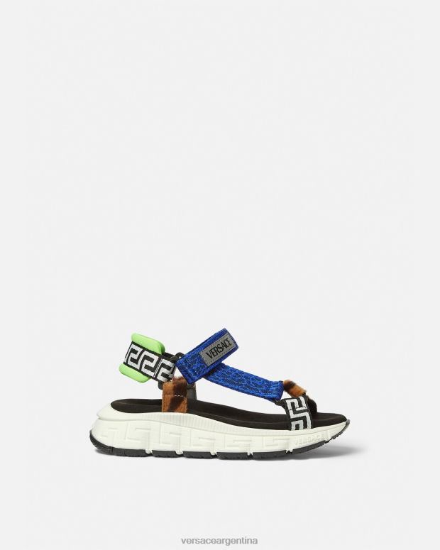 niños Versace azul sandalias upcycled trigreca zapato 4F6042055