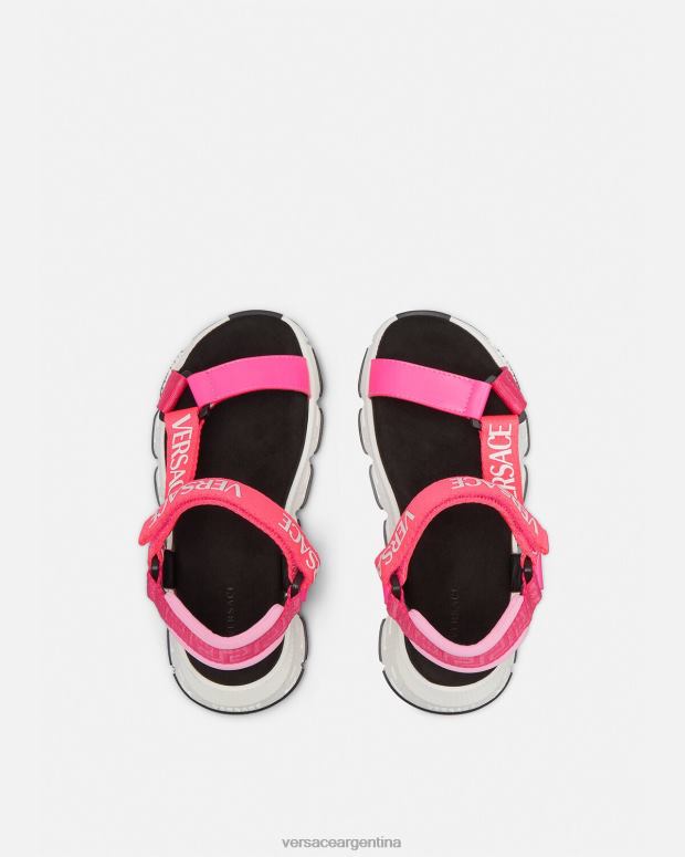 niños Versace fucsia sandalias con trigreca y logo zapato 4F6042044