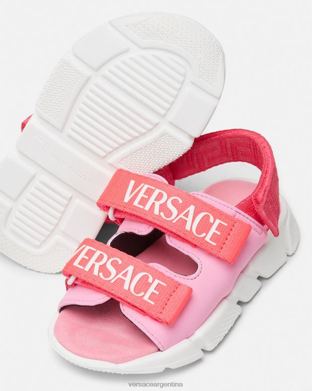 niños Versace rosa sandalias de bebé con logo zapato 4F6041879