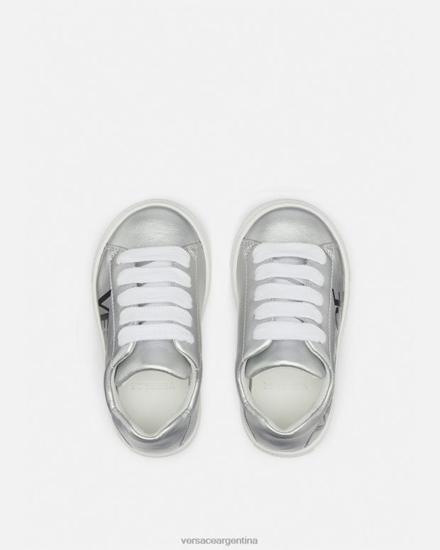 niños Versace imprimir zapatillas metalizadas con logo para bebé zapato 4F6041875